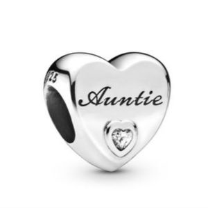 Pandora Auntie Love Heart Charm | Stirling Silver